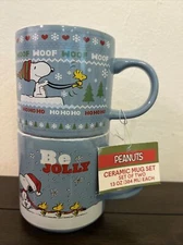 Peanuts Ceramic 13oz. Snoopy Mug Set Of 2