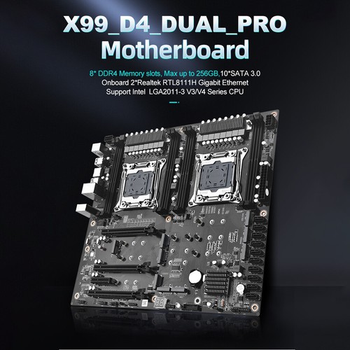 X99 D4 Dual Pro Motherboard Set with 8*DDR4 Memory Slot 10*SATA 3.0 2*RTL811H - Picture 8 of 20