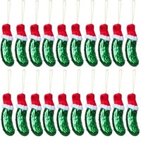 20 X WeihnachtsanhäNger Weihnachtsgurke 6Cm Glas Christbaumschmuck Weihnachten