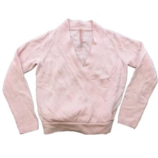 Capezio Knitwear Ballet Dance Sweater Wrap Girls Small Pink Long Sleeve