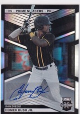 2023 Panini Elite Extra Edition Prime Numbers A Auto #122 Homer Bush Jr. /200