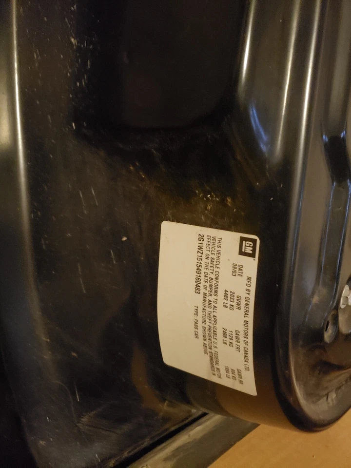 drivers side door with window and handle for 2004 Chevy Monte Carlo SS - Image 4 of 4