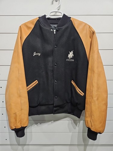 Vtg Josten's Trophy Leather Letterman Varsity WOOL Jacket Coat Mens XXL Made USA
