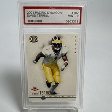 2001 Pacific Dynagon #107 David Terrell Rookie PSA 9 MINT RC Card. rookie card picture