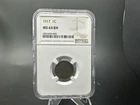1917  1c Lincoln Wheat Cent - Dual Side Purple/blue Toning - NGC MS 64 BN