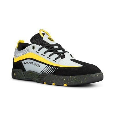 black and yellow dc shoes