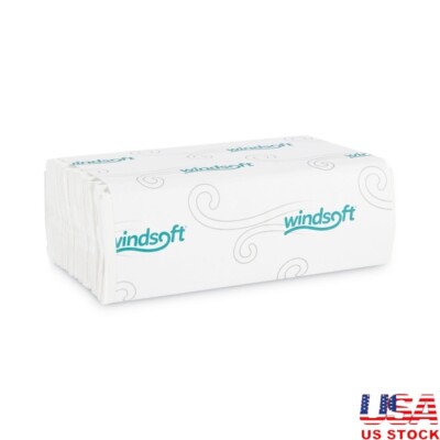 High Absorbent C-Fold Paper Towels 1-Ply 200 Sheets 12 Packs Suitable Dispenser