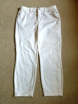 Womens Jeans-TALBOTS-white stretch denim 