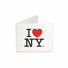 Dynomighty Men's I Love NY Mighty Wallet, White/Black/Red, One Size
