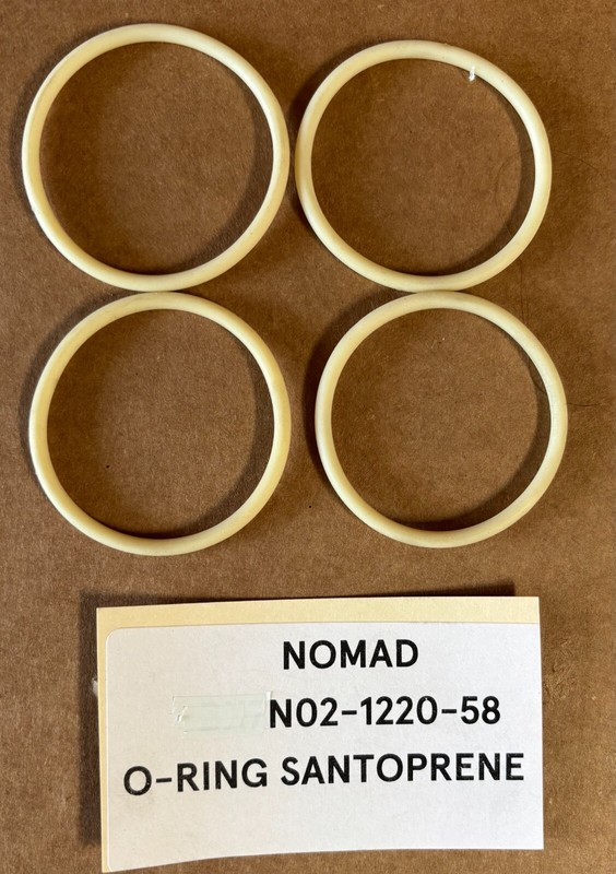 JDA NOMAD, N02-1220-58, 1" VALVE SEAT O-RING, SANTOPRENE (PACKAGE OF 4 O'RINGS)