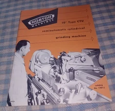 1960's Norton Company 10" Type CTU CYLINDER Grinder Machine Sales Catalog 1487-2