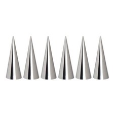 6pcs Stainless Steel Pastry Cream Horn Molds Set Conical Cone Mould Baking Tool