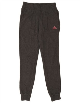 Adidas Womens Graphic Tracksuit Trousers Joggers UK 4/6 XS Grey Cotton MV05