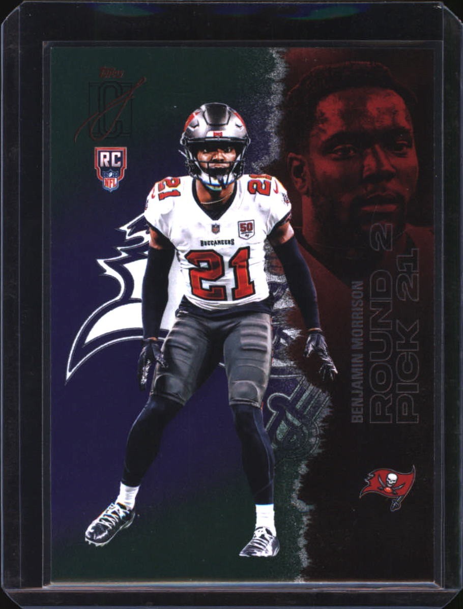 2025 Topps Signature Class Benjamin Morrison RC Green & Purple #148 Buccaneers