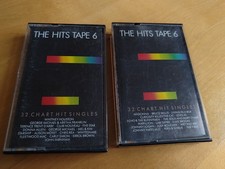 THE HITS TAPE 6 VARIOUS ARTISTS ORIGINAL 1987 DOUBLE Audio CASSETTE ALBUMS