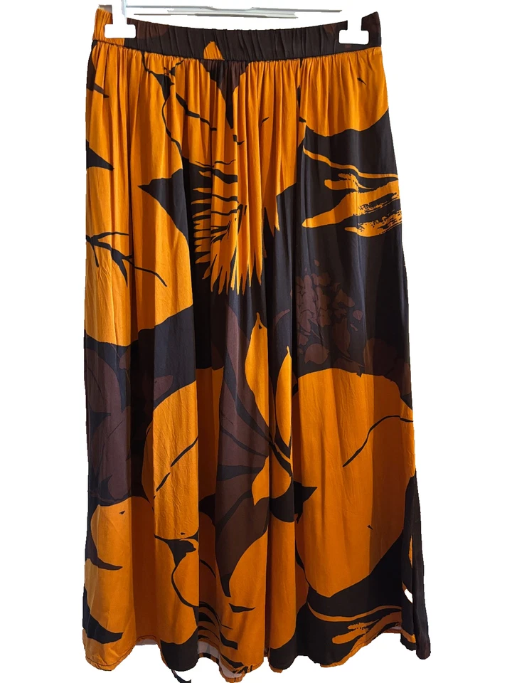 CAROLL jupe longue taille M ou 38 orange marron - Photo 1/4
