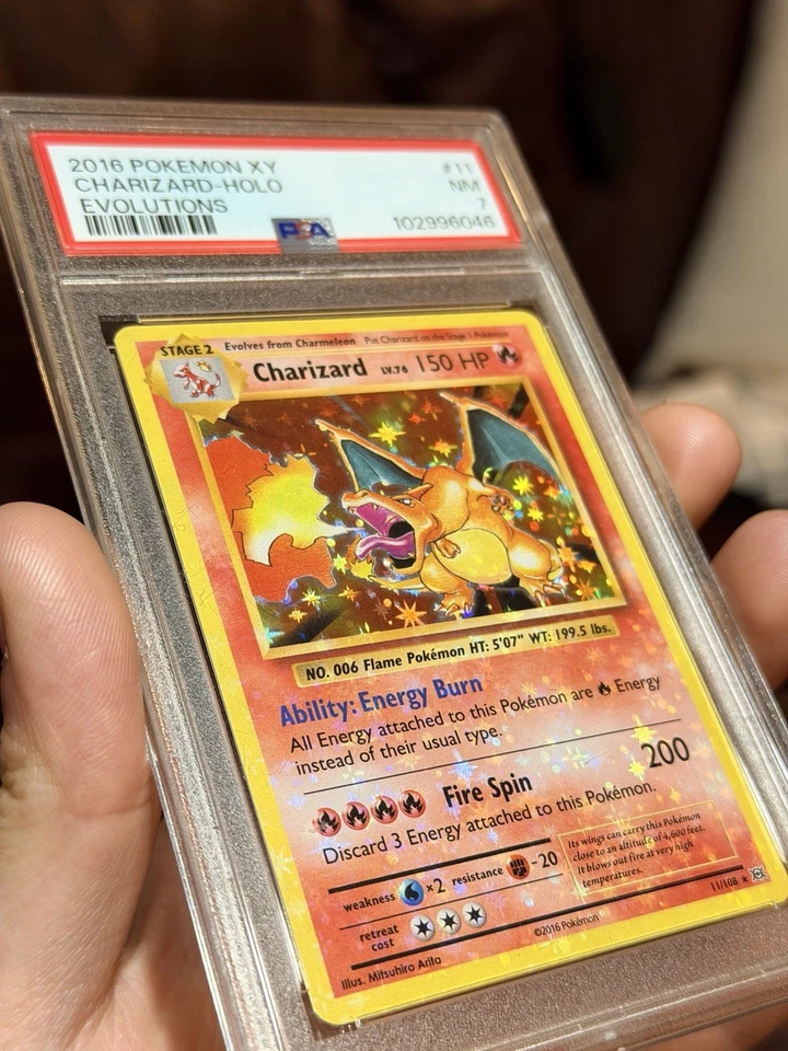 Charizard 11/108 HEAVY HOLO BLEED 🩸 PSA 7 Error Pokémon XY Evolutions - Image 2 of 4