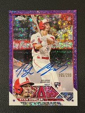 Ryan Aguilar 2023 Topps Chrome Rookie Auto Purple Speckle /299 Angels 