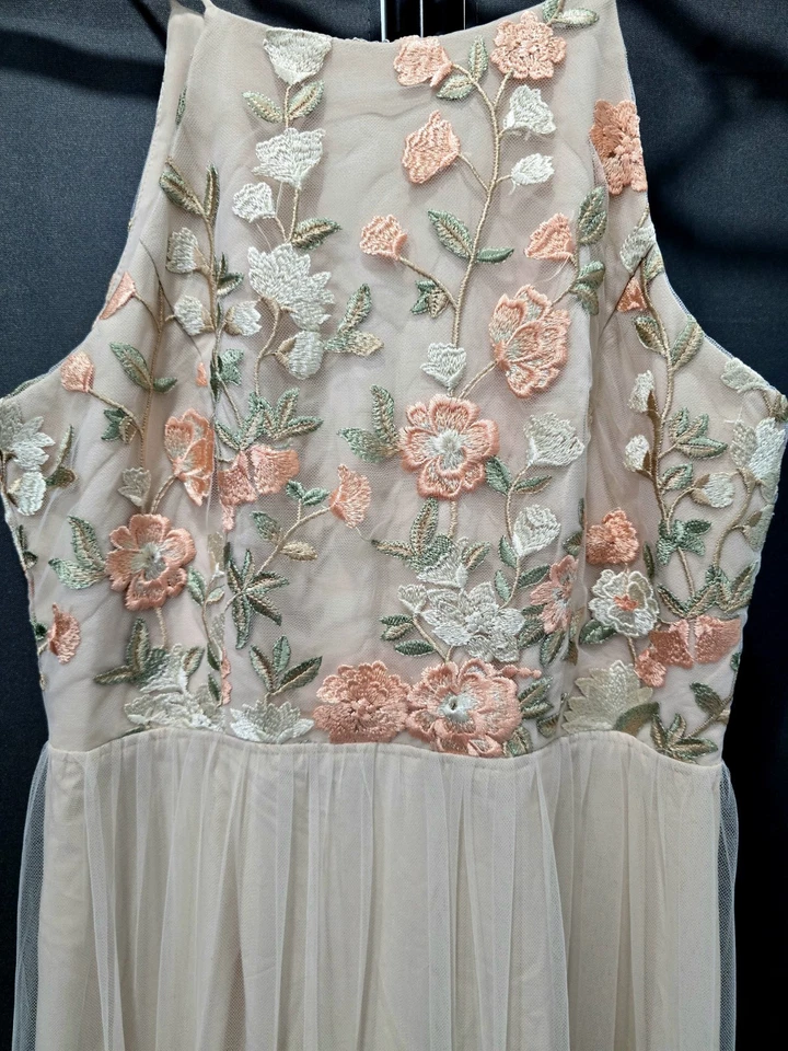 Anthropologie BHLDN - Embroidered Anthropologie Shannon Dress - Floral Gown  - Image 3 of 4