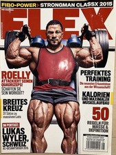Zeitschrift Flex Bodybuilding M August 2015 Roelly Winklaar Muskel Fitness Sport
