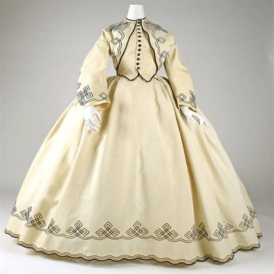 1850s Civil War Victorian Dress Vintage Southern Belle Wedding Dress Ball  Gown | eBay
