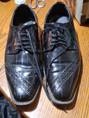 #ad Men#x27;s Dress Shoes Lace Up Oxford BLACK ANTONIO CERRELLI 6780 Sz10 $49.99