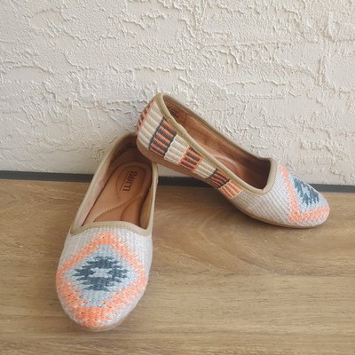 Born Giselle Flats Southwestern Womens 7 Hand Woven Aztec Boho Ballet Comfort