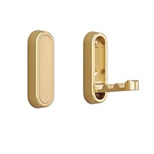 Brushed Gold Foldable Towel Hooks For Bathroom 2 Pack Heavy Duty Coat Robe