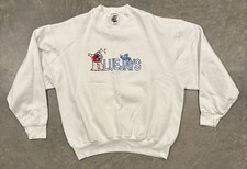 Vintage Granny Crewneck Sweatshirt Bluejays Embroidery Naturecore Cottagecore XL