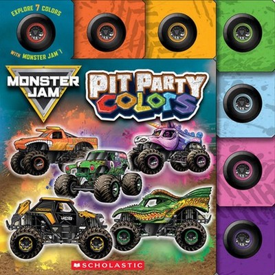 Pit Party Colors (Monster Jam Interactive Board Book with Tabs) (Stocking Stuffe