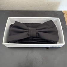 Mens Bowtie PreTied Adjustable Necktie Solid Color Formal Wedding Party Tuxedo
