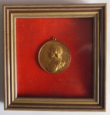 Framed Repro Cromwell Lord Protector Medal