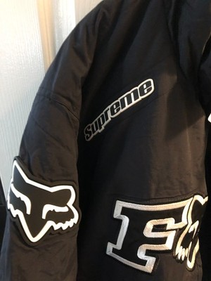 Supreme Fox Racing Puffy Jacket FW18 Black XL Authentic Streetwear