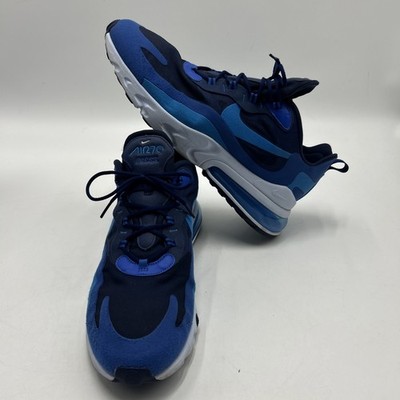 Nike Air Max 270 React Mens Size 15 AO4971-400 Blue Void White Athletic Shoe