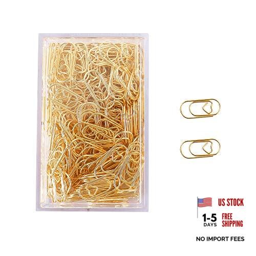 200 Pezzi Piccole Fermacarte Oro Amore Fermacarte a Forma di Cuore Acciaio Inox in