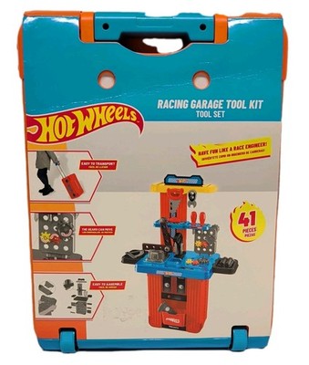 RARE Hot Wheels Racing Garage Tool Kit on The go W Wheels & pull