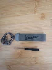 Schlüsselanhänger Grau Kunstleder/Metal mit...