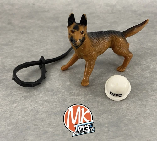 1987 GI JOE 3.75” - LAW & ORDER (V1 / S6) ACCESSORIES - ORDER, LEASH & HELMET