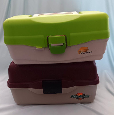 Vintage 2 Tackle Boxes Flambeau and Plano Tackle Box Blue