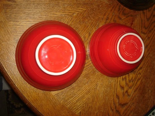 Fiesta Scarlet Prep Bowl Set Of 2 Bowls- Unused-  Made in USA