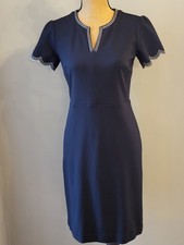 Ann Taylor Size 2 Lined Black Knit Sheath Dress