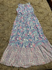 Lilly Pulitzer For Target 20th Anniversary MY FANS Maxi Dress Girls Large