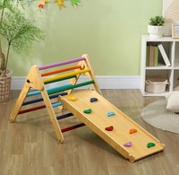 AIYAPLAY Toddler Climbing Frame, Wooden Indoor Pikler Triangle Set - Sealed Box
