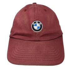 BMW Lifestyle Slideback Baseball Cap Red One Size Adjustable Embroidered 6 Panel