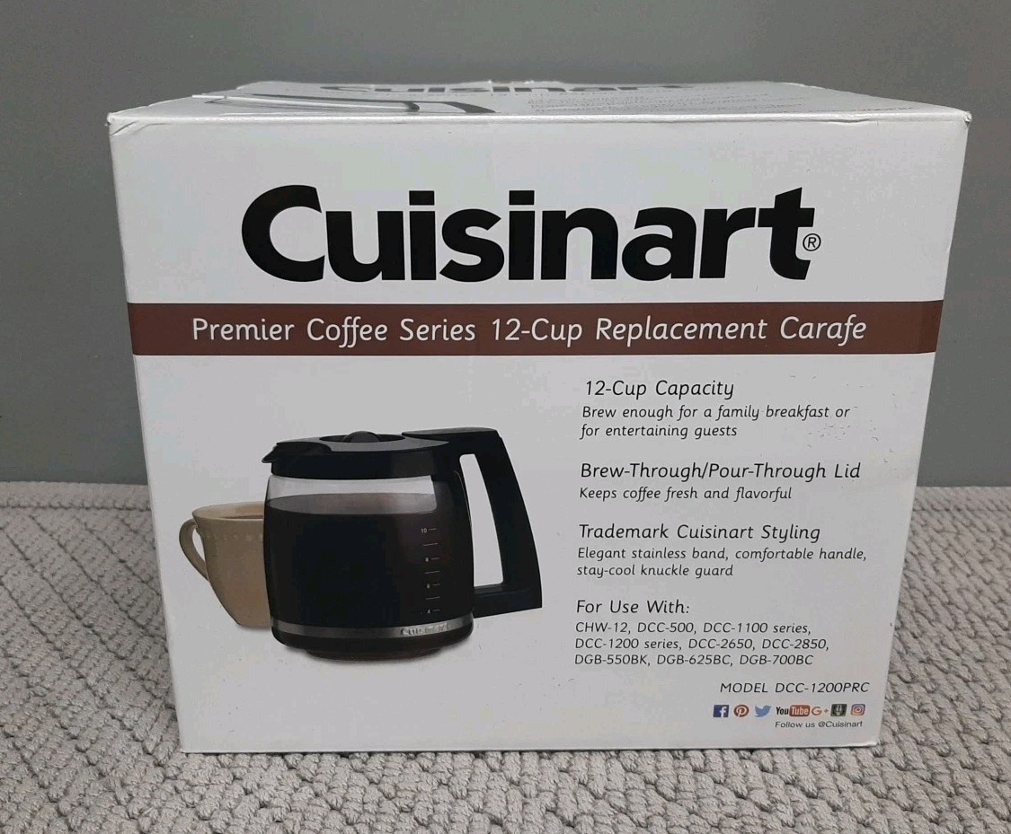 Cuisinart DCC1200PRC Replacement Glass Carafe Black Premier Coffee Series 12-Cup