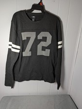 H M Black Sweatshirt 72 Black  White Size L Long Sleeve Flannel Lining