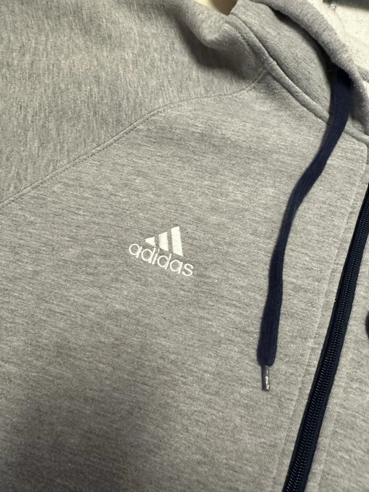 Sudadera con capucha gris con cremallera Adidas Vintage Y2K Boston Red Sox Serie Mundial 2004 XL para hombre Foto 4 de 4