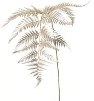 Artplants Kunst Zweig Schwertfarn Nalfhy, Metallic-Silber-Gold, 80Cm