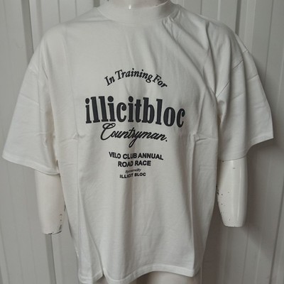 Illicit Bloc Velo Club T-Shirt weiß XL 300 G/M² 100% Baumwolle Boxy Fit Extra Large