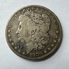1880 S Morgan Silver Dollar Coin, 90% Silver, flat shipping